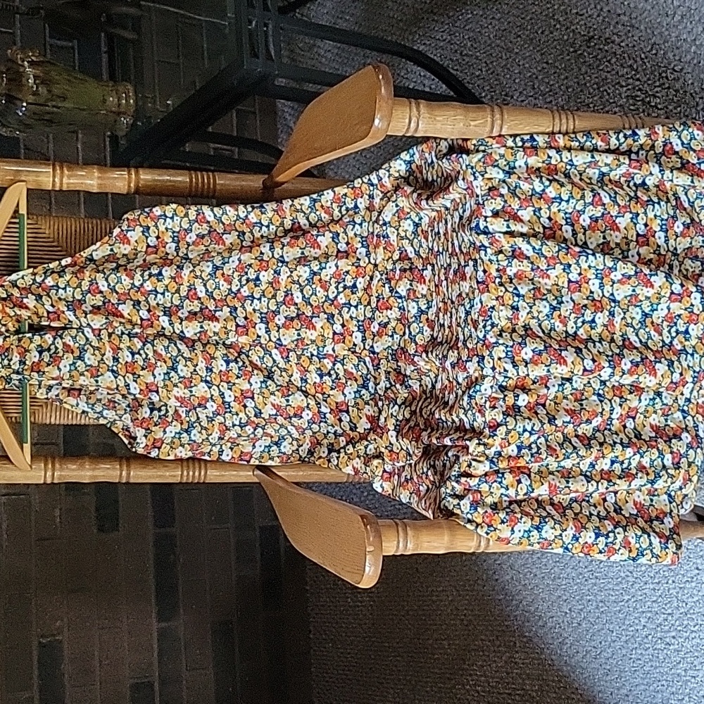 Pretty Garden multicolored halter fit and flare, swing dress. size M - Picture 5 of 16